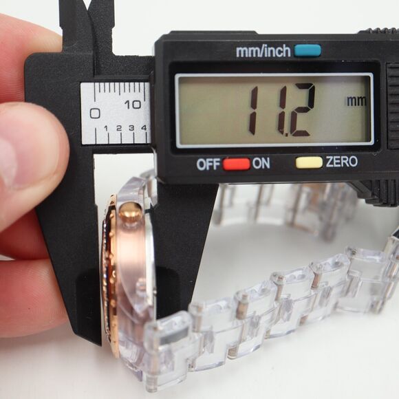 Relic by Fossil Women Watch Clear Rose Gold Tone 34mm Dial Jewel Bezel ZR11901 - Picture 3 of 16